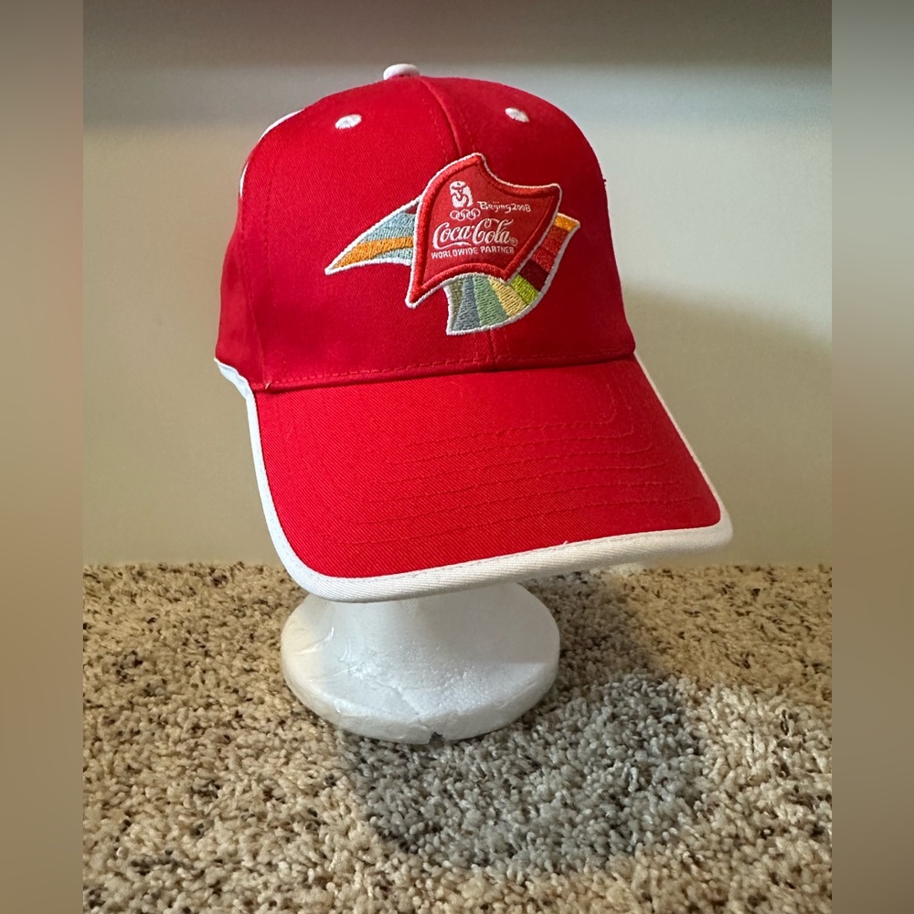 Coca-Cola 2008 Olympics Beijing Hat Cap Unisex Adults Snap Back Adjustable
